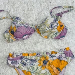 SHEIN Floral High Waist Bikini (Size: XS/S)